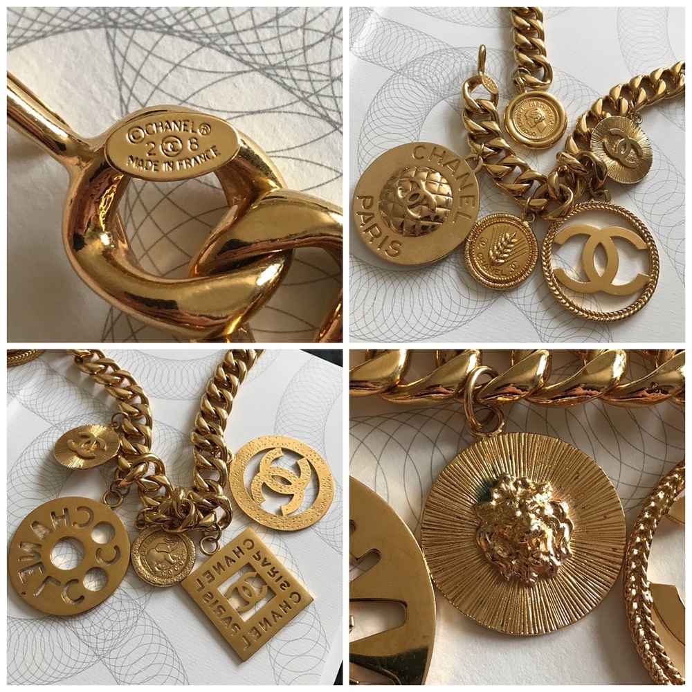 CHANEL - Rare Huge Vintage Gold CC Charms Necklace - Picture 8 of 8